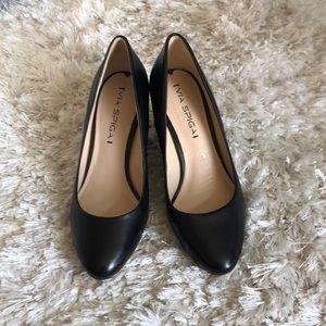 Via Spiga Black leather wedge 6